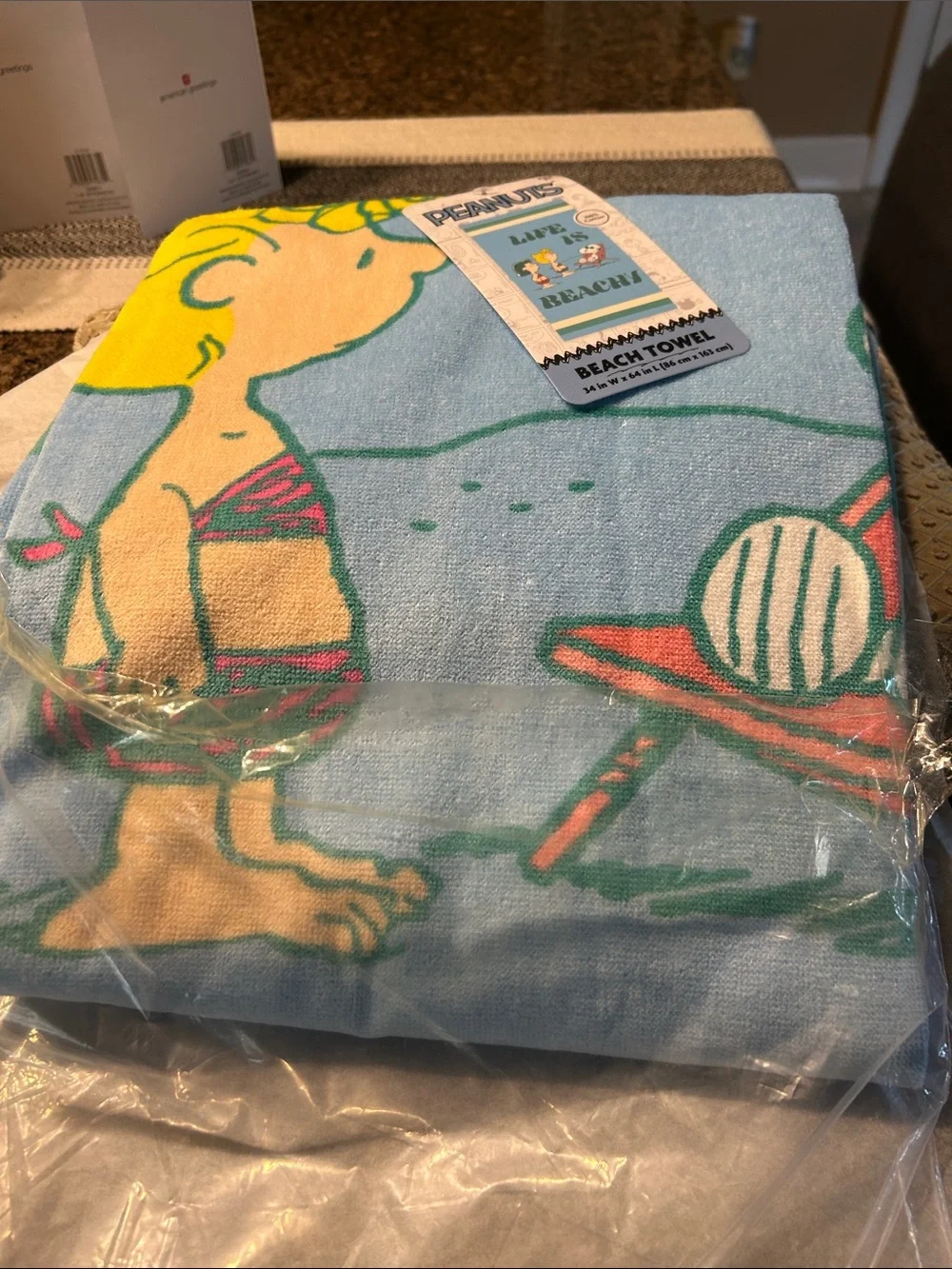 Peanuts Beachy Beach Colorful Pattern Indoor & Outdoor Towel 100% Cotton